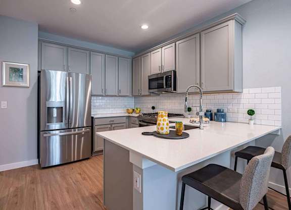 Amazing kitchens with modern appliances at Villae ATX Luxury Rental Townhomes, Texas, 78652