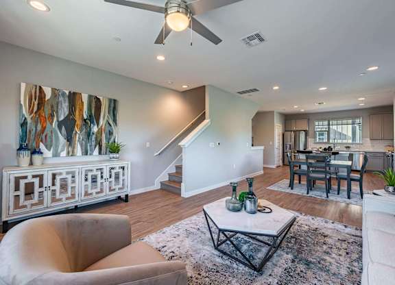 Gorgeous Living Room at Villae ATX Luxury Rental Townhomes, Manchaca