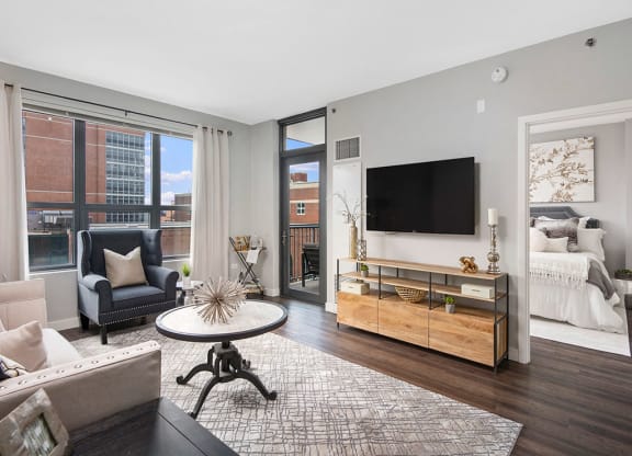West-Loop-Chicago-Apartments-The Madison at Racine-Interior-Living-Room at The Madison at Racine, Chicago, IL