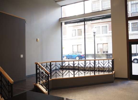 store front living space at the historic minnesota building live/work flats