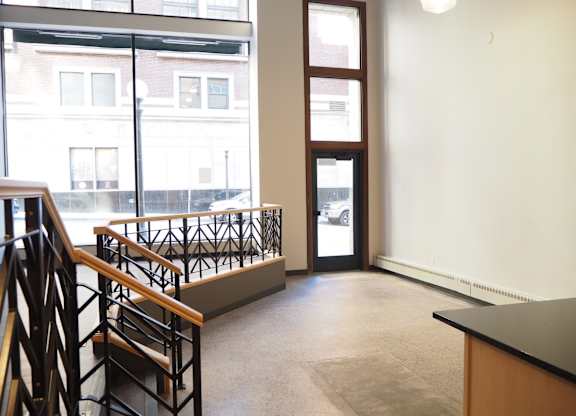 store front living space at the historic minnesota building live/work flats