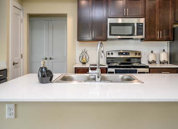 Kitchen Island at Hathaway Meadows in Farmington, New York