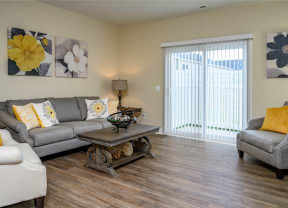 Spacious Living Room at Hathaway Meadows in Farmington, New York