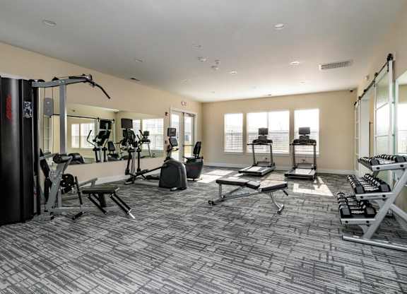 Spacious Fitness center at Hathaway Meadows, New York, 14425
