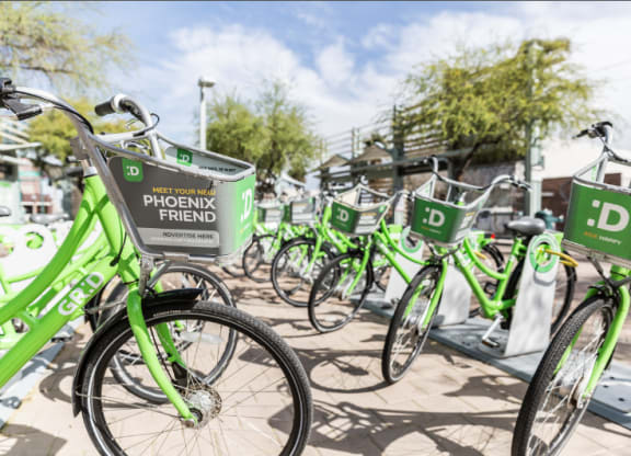 Ride Share Bikes Near Union at Roosevelt Apartments
