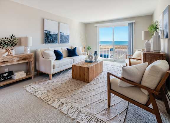 Warm And Inviting Living Room at 151 Ocean Road LLC, Narragansett, Rhode