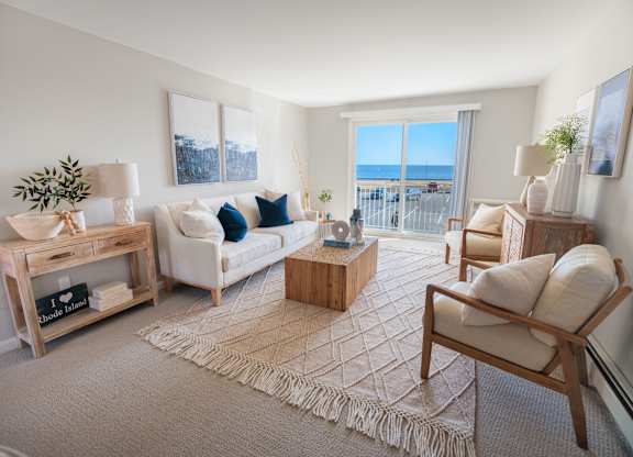 Modern-styled living room at 151 Ocean Road LLC, Rhode , 02882