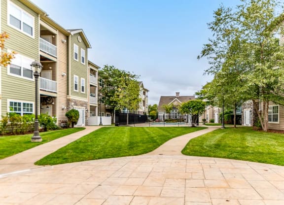 Drum Hill Property Walking Paths and folliage, building exteriors