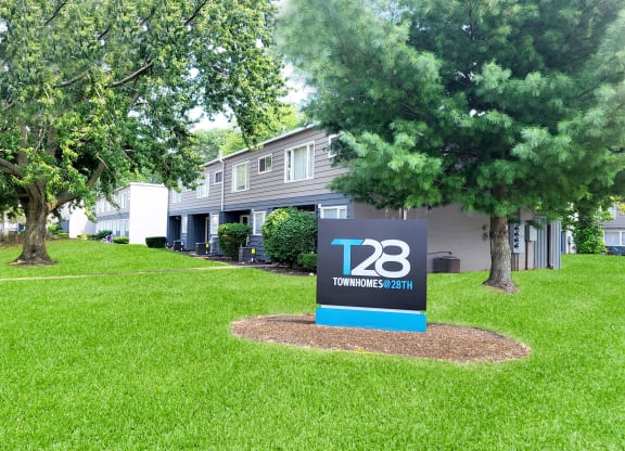 Property Signage at Townhomes at 28th, Columbus, IN, 47201