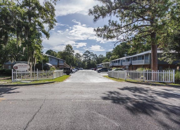 a street with houses on either side