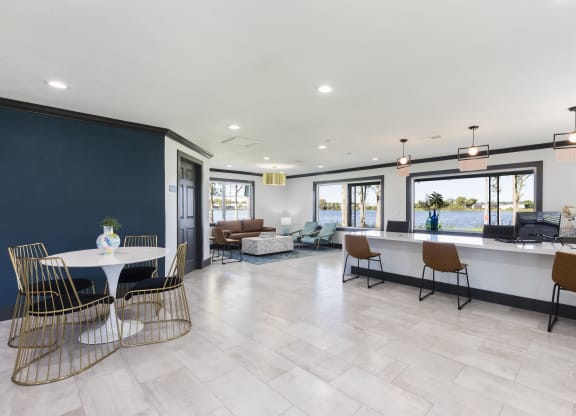 the preserve at ballantyne commons living room and dining area