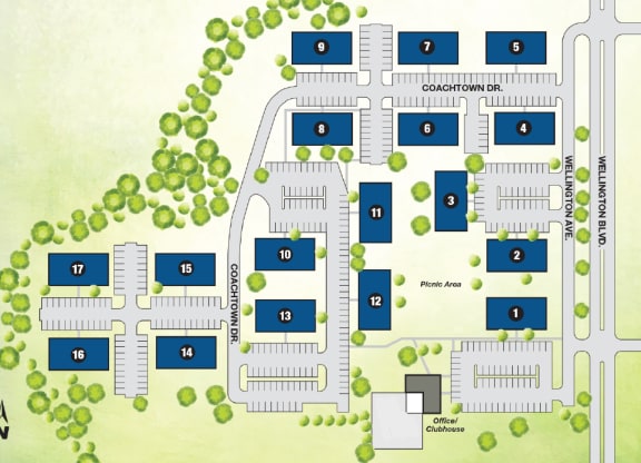 a map of the campus