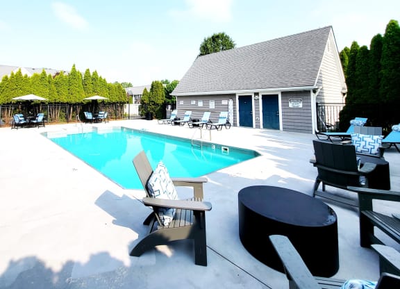 the swimming pool at our crossings apartments