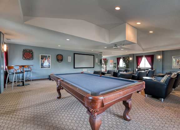 Billiards Table, Darts, Large Screen TV