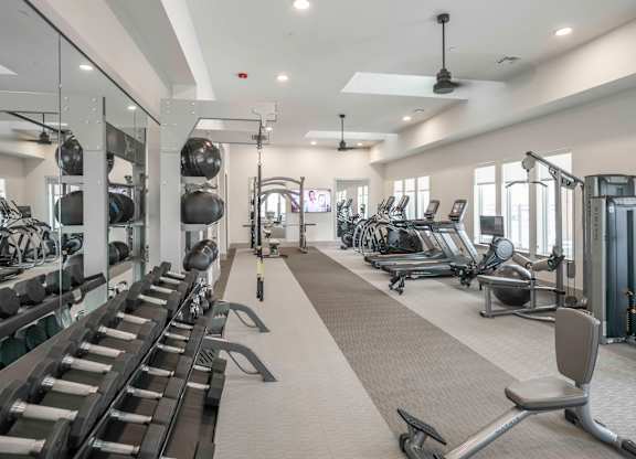 Fitness center with weight station