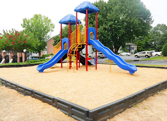 the playground at the apartments for rent at Ascot Place Apartments, Birmingham, AL