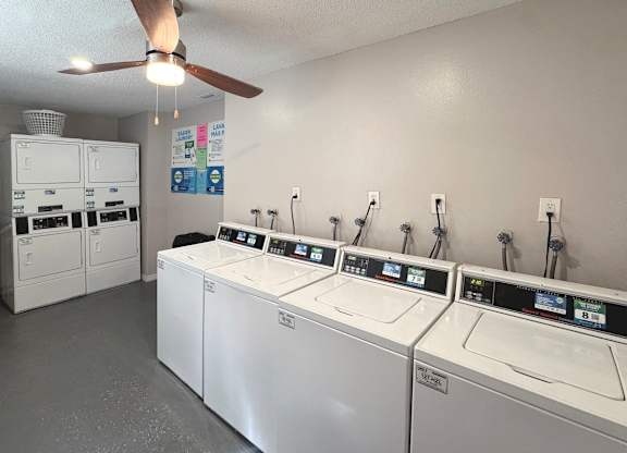 The on-site laundry center at Haven on Canal apartments.