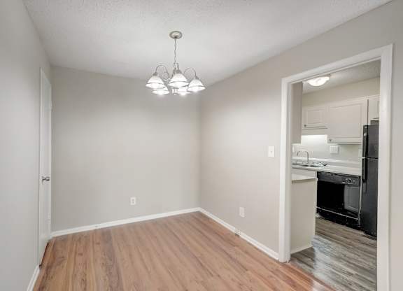a spacious dining area in an apartment at Hills at Hoover 35216