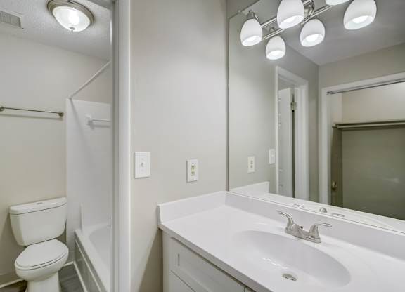 a large bathroom in an apartment home at Hills at Hoover 35216