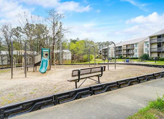 the large modern playground at Hills at Hoover 35216