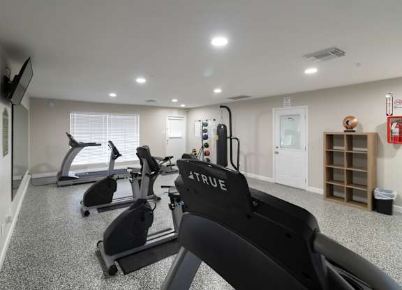 the new fitness center at The Forest Apartments for rent in Houston, TX