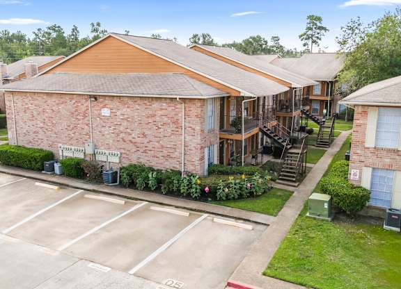 Ample parking around the residential buildings at The Forest Apartments
