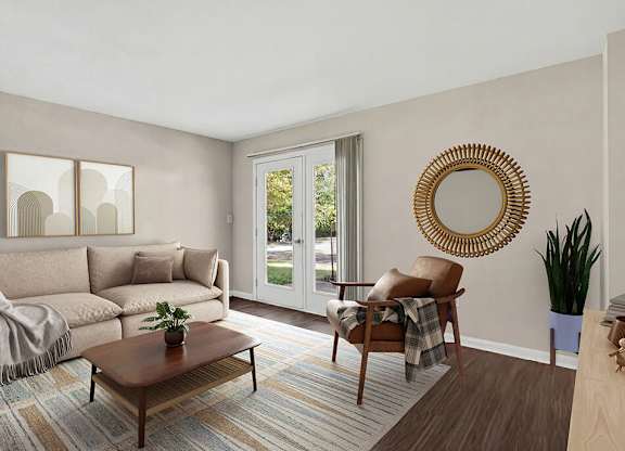 Living space at Brentwood Apartments In Manassa VA