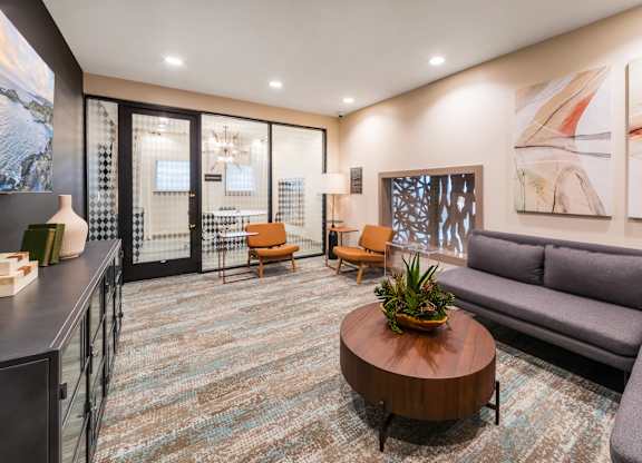 Social lounge at 1900 Parmer Apartments in Austin TX