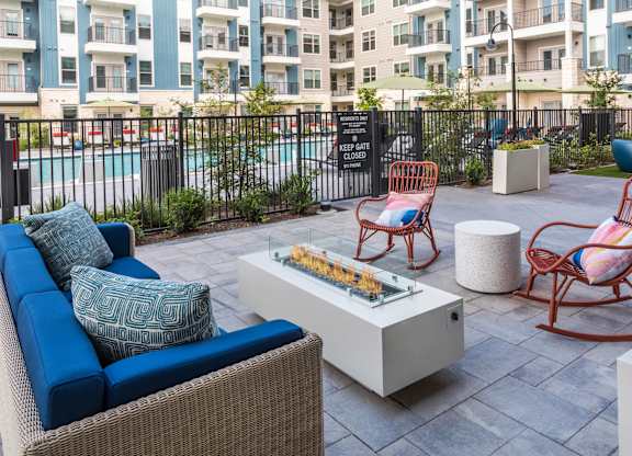 Outdoor patio at 1900 Parmer Apartments in Austin TX