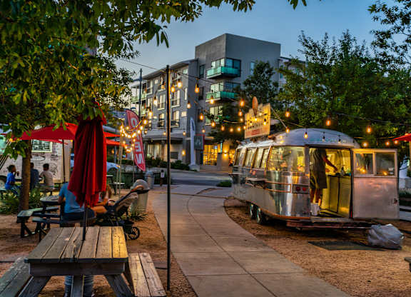 Nearby trolley at 1900 Parmer Apartments in Austin TX