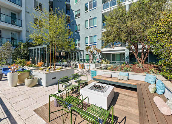 Airy yard at Rivair Apartment Homes in San Diego CA