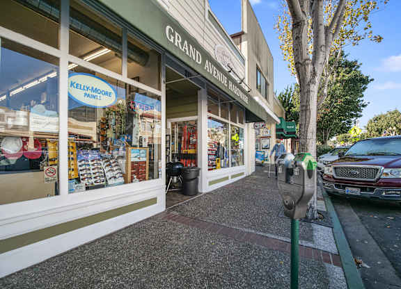Kelly-Moore Paint store on Grand Avenue at Altitude Apartments in South San Francisco CA