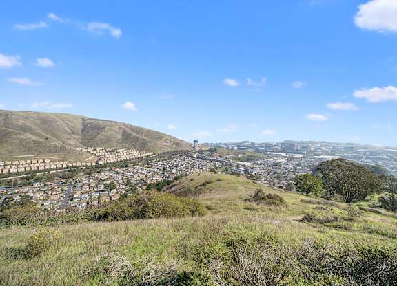 City scape at Altitude Apartments in South San Francisco CA