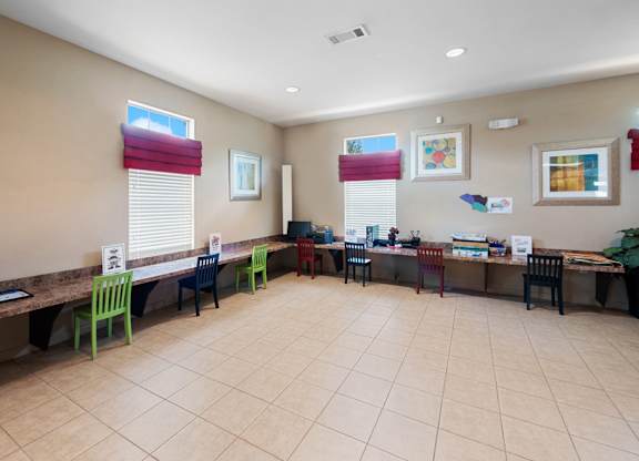 Arts and crafts station at Parkway Ranch Rental Homes in Houston TX