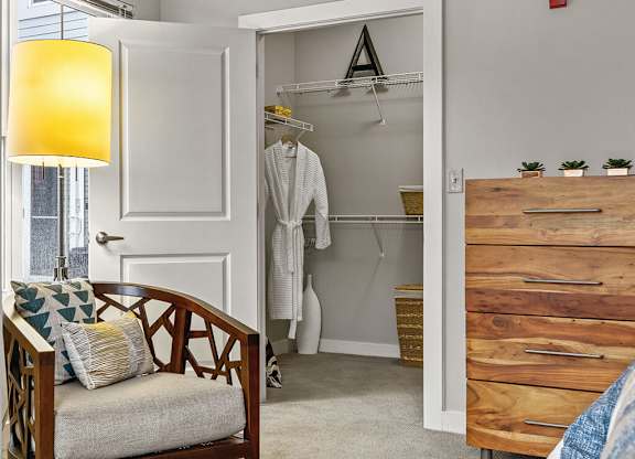Closet at Axis Admirals Hill Apartments in Chelsea MA