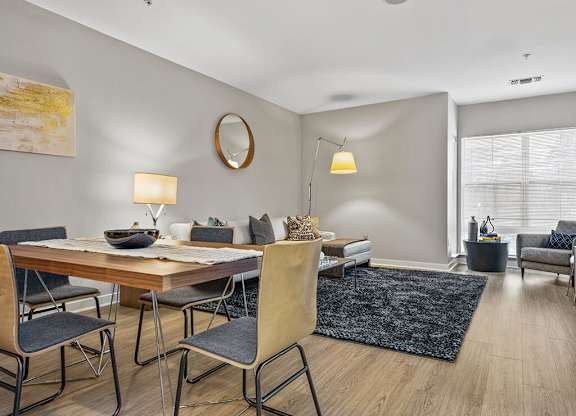 Open floor plan at Axis Admirals Hill Apartments in Chelsea MA