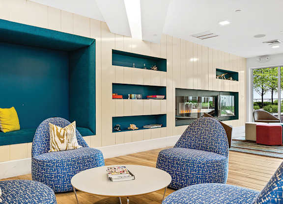 Common area at Axis Admirals Hill Apartments in Chelsea MA