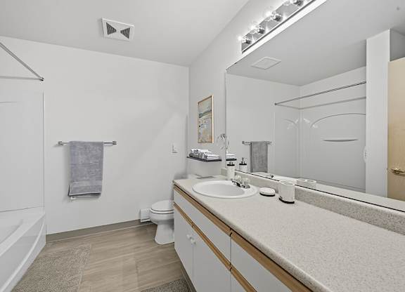 Bathroom with sink at Alderwood Court in Lynnwood WA