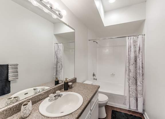 Bathroom counter at Hollow Creek in Conroe TX