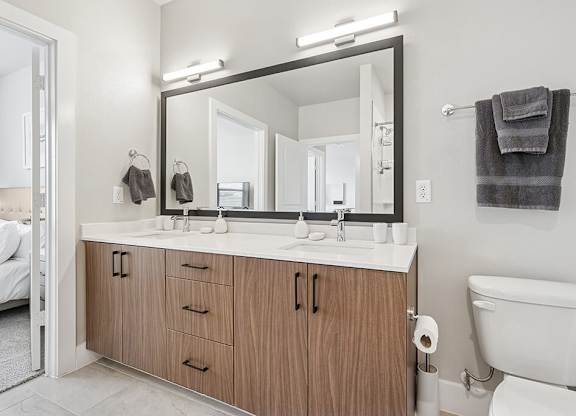 Bathroom vanity at The Sevens in Dallas TX