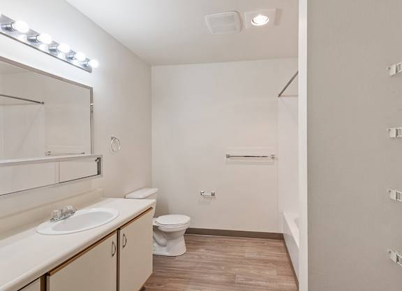 Bathroom at Woodrose Senior Affordable Apartments in Bellingham WA