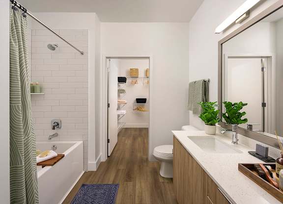 Bathroom in honey design at The Edley in Atlanta GA