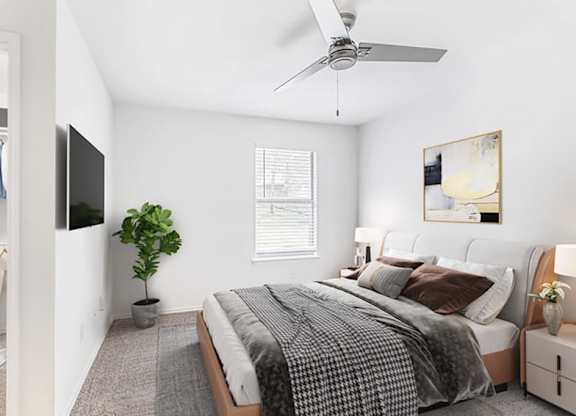 Bedroom with closet at Landmark at Wynton Pointe Apartment Homes in Nashville TN