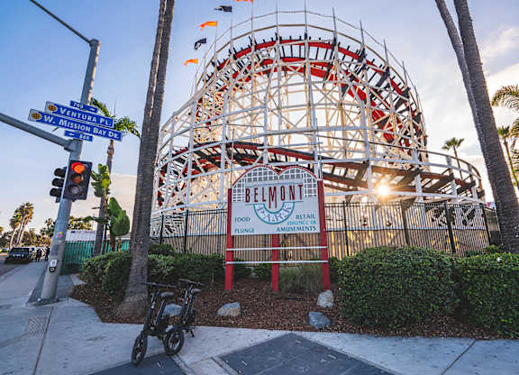 Belmont Park Sign Near The Seaton Apartment in San Diego CA