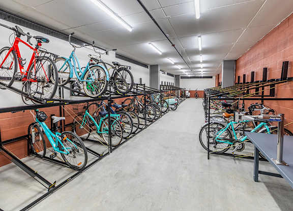Bike Storage and Work Table at Bowen Apartments in San Diego CA