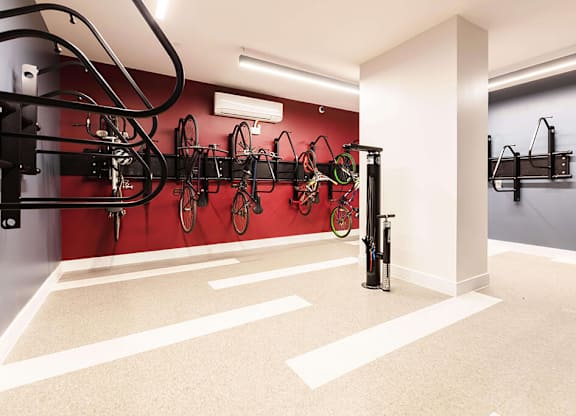 Bike Storage at 1810 Main Apartments in Houston TX