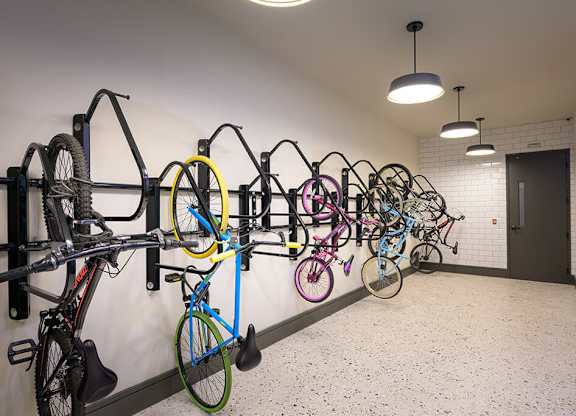 Bike storage room at Verge Apartments in Atlanta GA