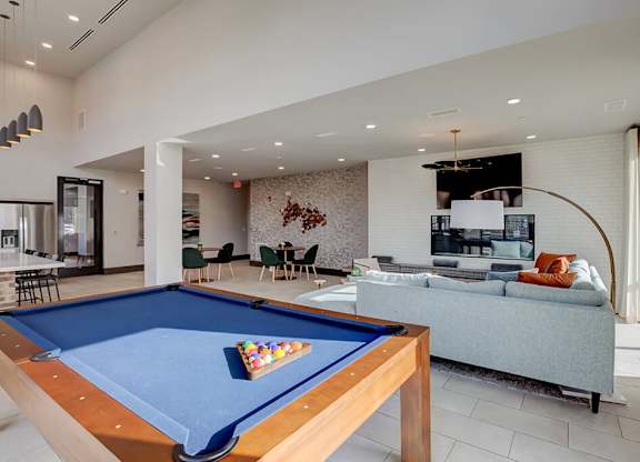 Billiards and Seating at Verge Apartments in Atlanta GA