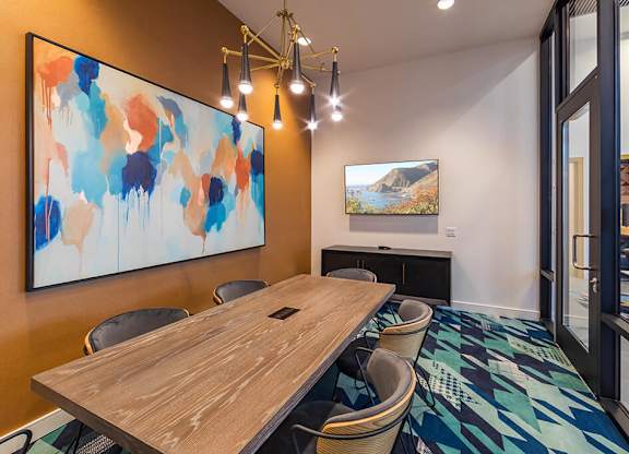 Co working lounge seating at Altitude Apartments in South San Francisco CA