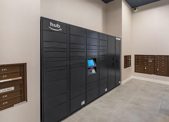Mail room at Altitude Apartments in South San Francisco CA